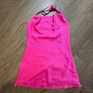 Fashion Nova Pink Halter Dress